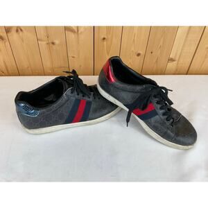 Gucci ACE GG Supreme Sneakers, Size Unknown- *Please Read*- Black/Red/Blue